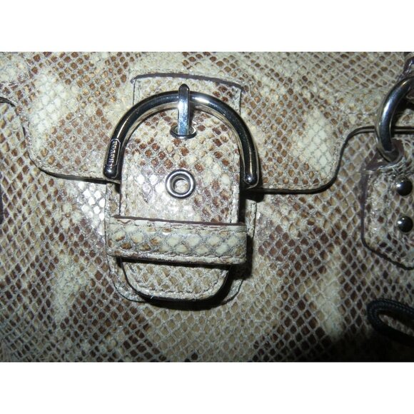 Coach 2013 Campbell Exotic Snakeskin Embossed Leather Flap Satchel Handbag 27895 - Picture 14 of 14